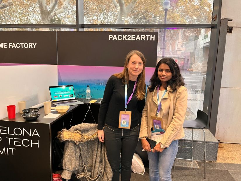 Soundharya with Pack2Earth CEO